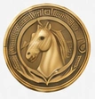 Gold medal depicted in the supplied profile